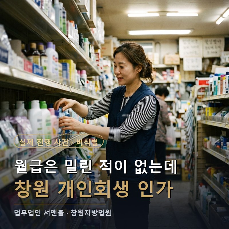 개인회생 인가결정, 월급을 받아도 빚이 줄지 않는다면|창원 30대 매장 직원 사례 — 이해를 돕기 위한 연출 이미지