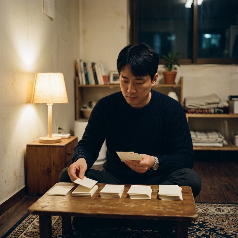 채무 내역을 살펴보는 모습