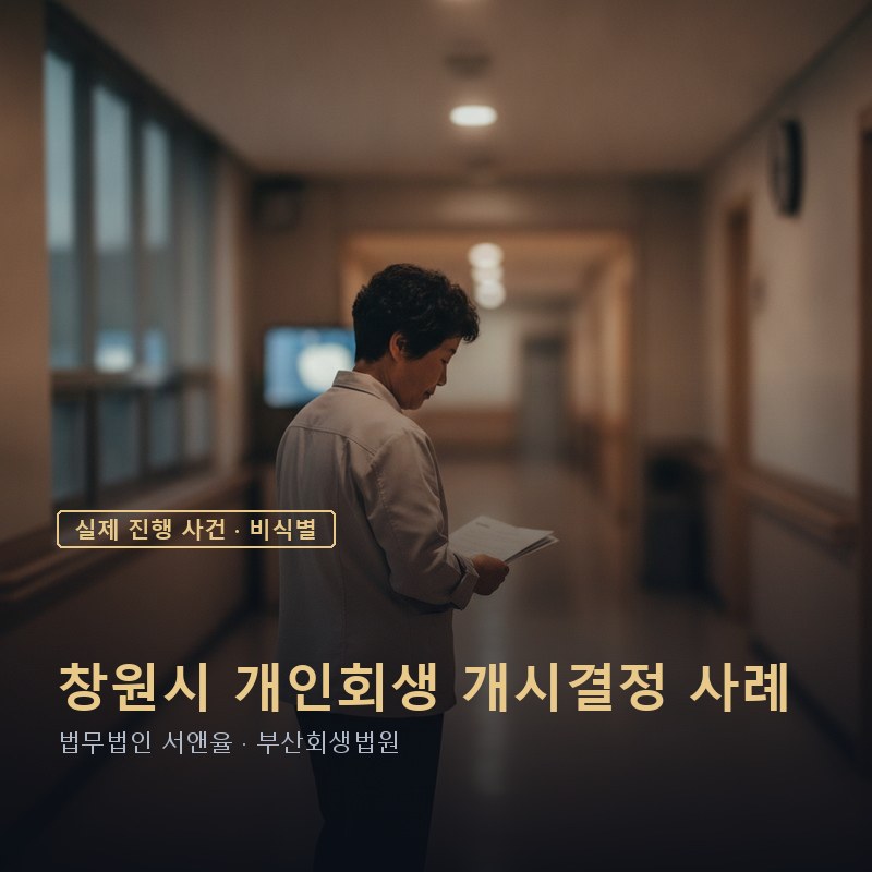 개인회생 비용, 한 번에 다 내야 할까｜창원 50대 돌봄종사자 개시결정 사례 — 이해를 돕기 위한 연출 이미지