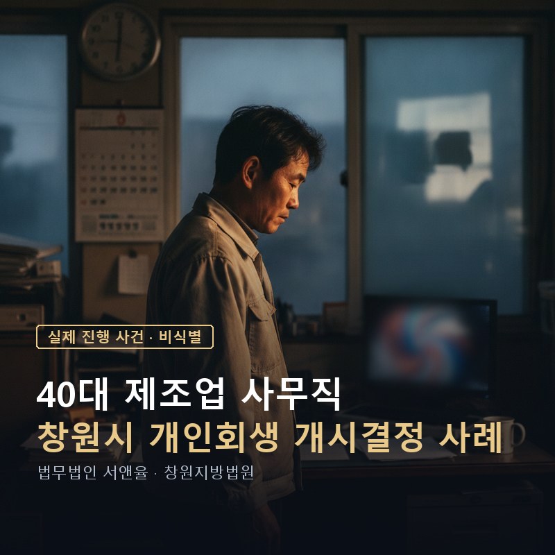 투자 권유로 생긴 빚도 개인회생 될까｜창원 40대 개시결정 사례 — 이해를 돕기 위한 연출 이미지