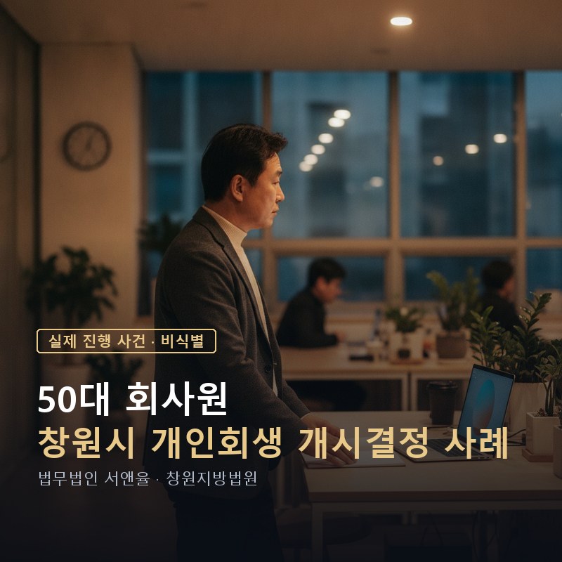 개인회생 신청자격, 월급이 있어도 가능할까｜창원 50대 개시결정 사례 — 이해를 돕기 위한 연출 이미지